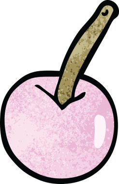 Bir insan tarafından çizilmiş karalama kirazı.