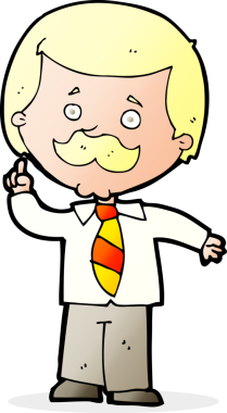 Bir insan tarafından çizilmiş bir fikri olan karikatür muhabiri.