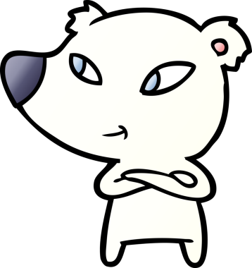 Bir insan tarafından çizilmiş kutup ayısı karikatürü