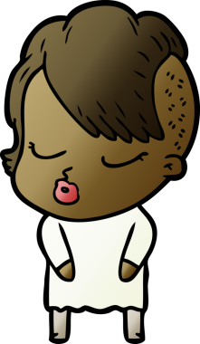 Bir insan tarafından çizilmiş güzel hippi kız.