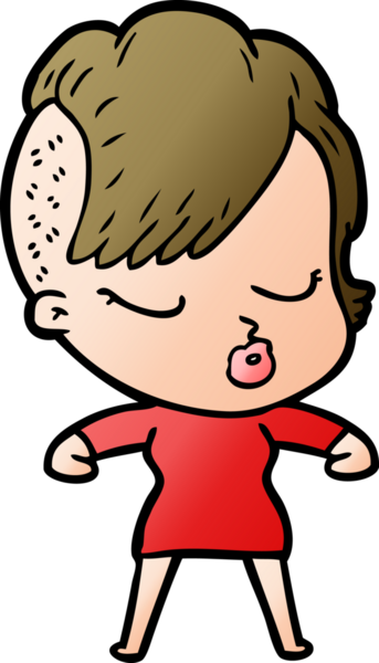 Bir insan tarafından çizilmiş güzel hippi kız.