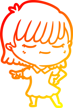 Bir insan tarafından çizilmiş bir karikatür kadın çizimi