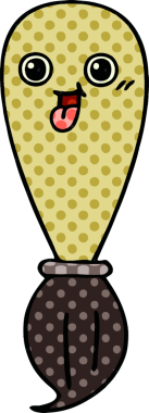 Bir insan tarafından çizilmiş bir boya fırçasının karikatürü.