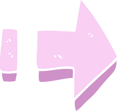 Bir insan tarafından çizilmiş karalama işaretli ok