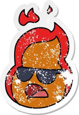 Bir insan tarafından çekilen gölgelerde el yapımı çizgi film kawaii alevleri.