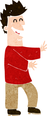 Bir insan tarafından çizilmiş gülen adam.