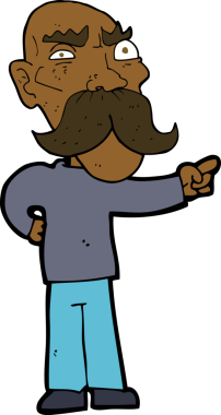 Çizgi film, yaşlı adamın bir insan tarafından çizilmesinden rahatsız olmuş.