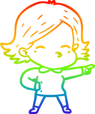 gökkuşağı gradyan çizimi bir insan tarafından çizilmiş bir çizgi kadın çizimi