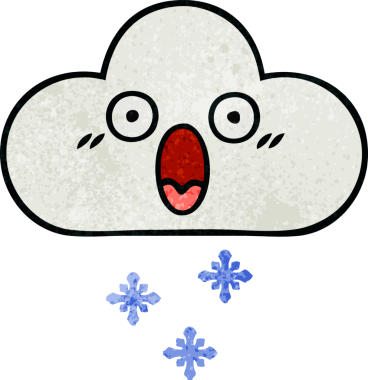 Bir insan tarafından çizilmiş bir kar bulutunun retro grunge dokusu