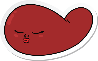 Bir insan tarafından çizilmiş safra kesesi karikatürü.