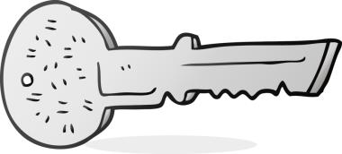 Bir insan tarafından çizilmiş karikatür kapı anahtarı