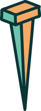 Bir insan tarafından çizilmiş demir çivinin ikonik dövme şekli