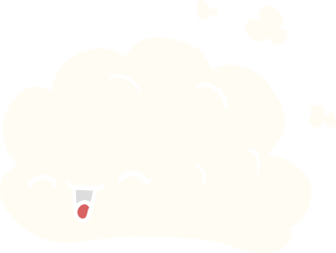 Bir insan tarafından çizilmiş mutlu bir bulut