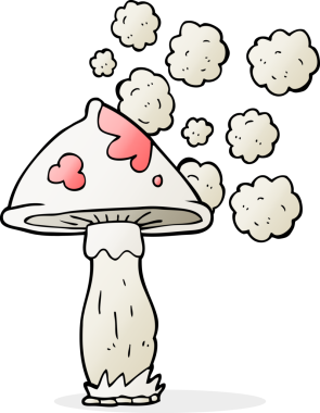 Bir insan tarafından çizilmiş serbest çizim mantarı.