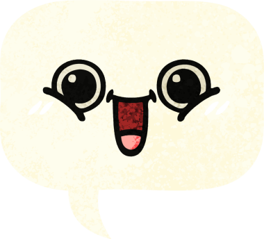 Bir insan tarafından çizilmiş bir konuşma baloncuğunun retro çizim tarzı karikatürü