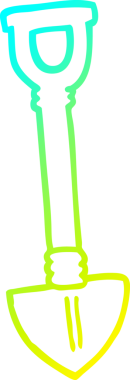 Bir insan tarafından çizilmiş bir karikatür çizgisinin soğuk gradyanı