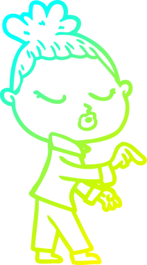 Bir insan tarafından çizilmiş soğuk bir çizgi film çizimi.