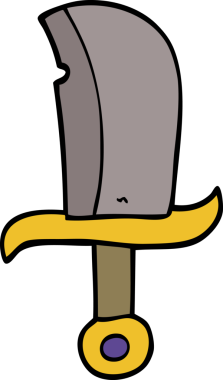 Bir insan tarafından çizilmiş karalama hançeri.