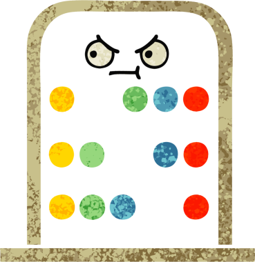 Bir insan tarafından çizilmiş abaküsün retro illüstrasyon tarzı karikatürü