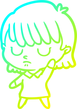 Bir insan tarafından çizilmiş bir karikatür kadın çizimi.