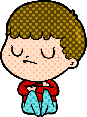 Bir insan tarafından çizilmiş huysuz çocuk çizgi filmi.