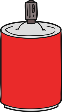 Bir insan tarafından çizilmiş karikatür spreyi.