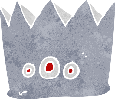 Bir insan tarafından çizilmiş karikatür tacı