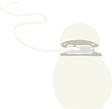 Bir insan tarafından çizilen diş ipinin düz renk çizimi