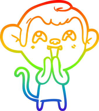 gökkuşağı gradyan çizgisi insan tarafından çizilmiş çılgın bir çizgi maymun çizimi