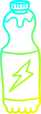 Bir insan tarafından çizilmiş bir soda şişesinin soğuk gradyan çizgisi.