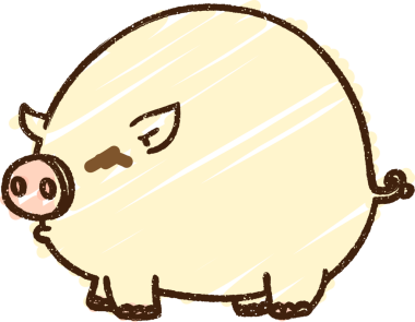 Yorgun Domuz Tebeşiri Bir insan tarafından çizilmiş