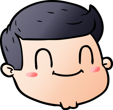 Bir insan tarafından çizilmiş erkek yüzü.