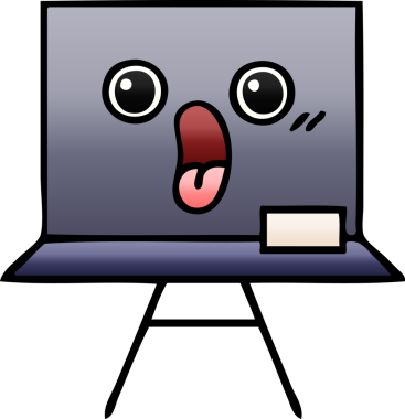 Bir insan tarafından çizilmiş bir karatahtanın gölgelenmiş gradyanı