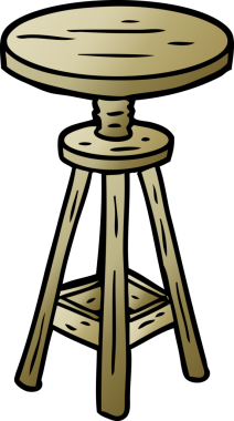 bir insan tarafından çizilmiş ayarlanabilir karikatür taburesi