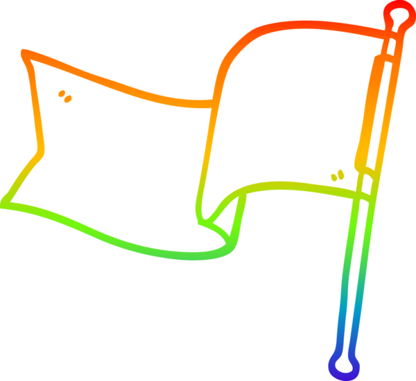 gökkuşağı gradyan çizgi bir insan tarafından çizilmiş kırmızı bayrak