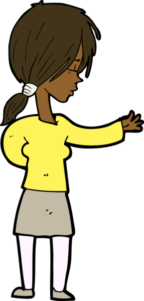 Bir insan tarafından çizilmiş karikatür kadın.