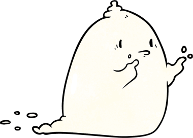 Bir insan tarafından çizilmiş garip bir hayalet.