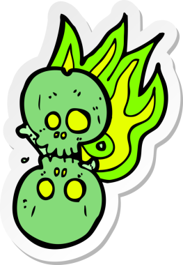 Bir insan tarafından çizilmiş cadılar bayramı kemik numarasının çıkartması.