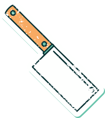 Bir insan tarafından çizilmiş et satırının sembolik dövmeli görüntüsü