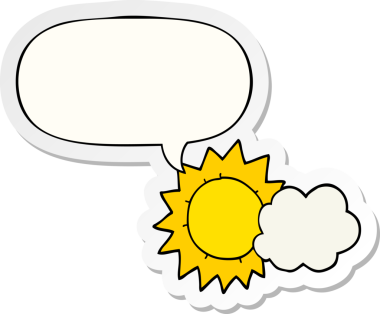 Bir insan tarafından çizilmiş konuşma balonu etiketli karikatür havası