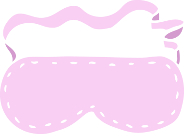 Bir insan tarafından çizilmiş düz renk çizim uyku maskesi