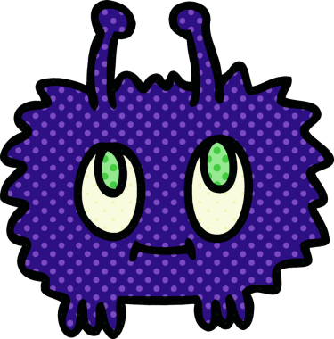 Bir insan tarafından çizilmiş çizgi roman tarzı tuhaf bir uzaylı.