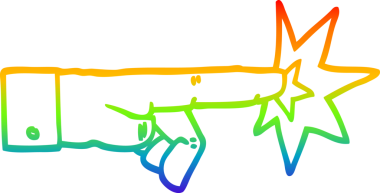 gökkuşağı gradyan çizimi bir insan eli tarafından çizilmiş bir çizgi film.