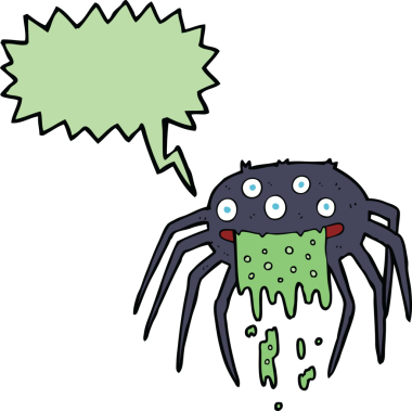 Bir insan tarafından çizilmiş iğrenç bir cadılar bayramı karikatürü.