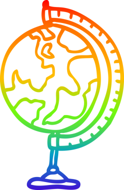 gökkuşağı gradyan çizimi bir insan tarafından çizilmiş bir karikatür dünyası