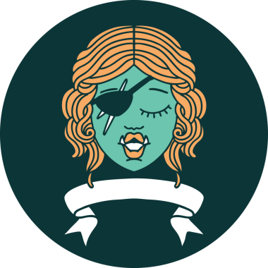 Bir insan tarafından çizilmiş afiş ile Ork düzenbaz karakter yüzü simgesi