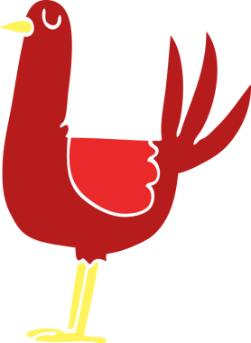 Bir insan tarafından çizilmiş karalama uzun kuş