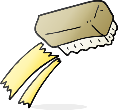 Bir insan tarafından çizilmiş karikatür fırçası.