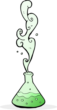 bir insan tarafından çizilmiş karikatür bilim deneyi