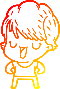 Bir insan tarafından çizilmiş bir karikatür kadın çizimi.